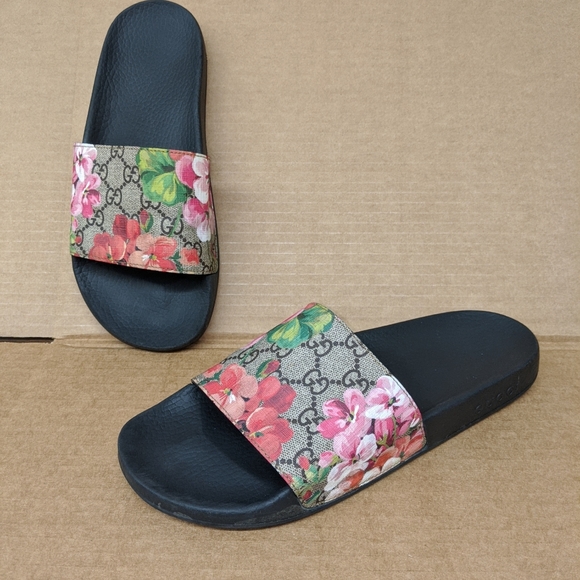 GUCCI GG BLOOMS SUPREME SLIDE SANDAL 408508 KU200 - Picture 5 of 8